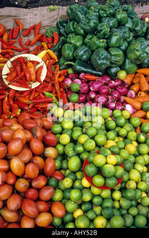 Obstmarkt, Otavalo, Ecuador Stockfoto