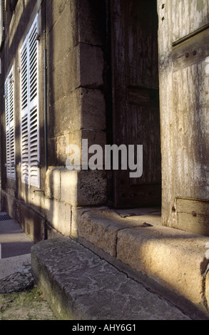 Gasse in Dole, Frankreich Stockfoto