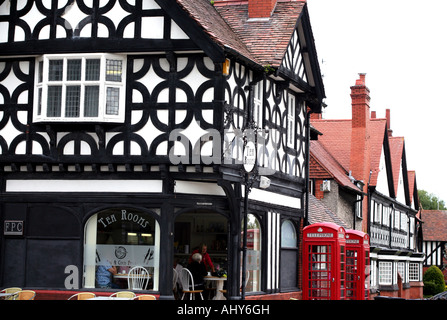 Ehemaliges Postamt jetzt Teestuben in Port Sunlight Dorf Wirral Stockfoto