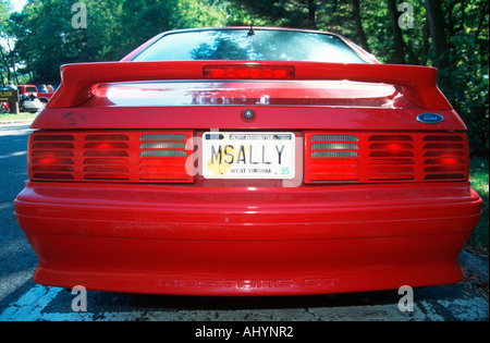 Eitelkeit Nummernschild Westvirginia Stockfoto