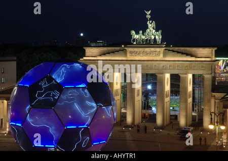 Brandenburger Tor während der WM Stockfoto