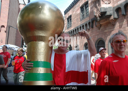 England-Fan mit World Cup Stockfoto