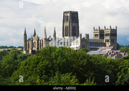 Durham Kathedrale aus dem North East County Durham Nordostengland Stockfoto