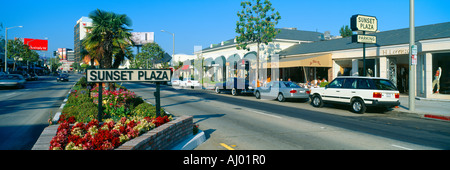 Sunset Plaza Sunset Blvd-Los Angeles-Kalifornien Stockfoto