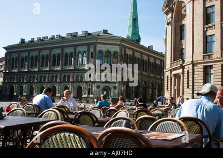 Sonnigen Esplanade in der Altstadt von Riga, Dome Sqare, Lettland, EU Stockfoto