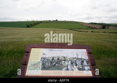 Flodden Field Niederlage der Schotten von englischen 1513 Northumberland in der Nähe von Branxton Stockfoto