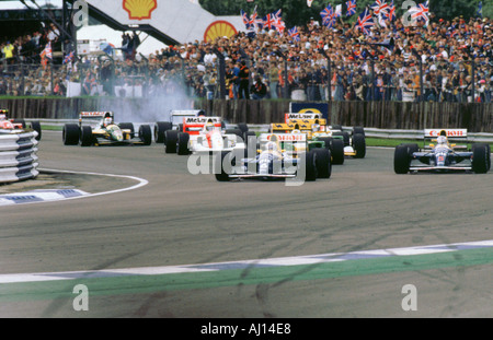 Start von britischen Grand Prix in Silverstone 1992 Stockfoto