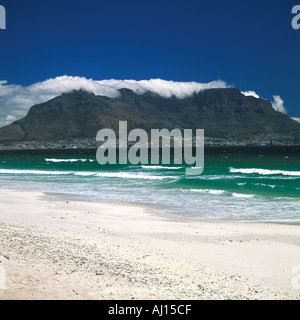 Tafelberg und Kapstadt in Südafrika Table Bay Stockfoto