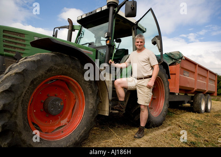 Landwirt Rob Law, Farmer des Jahres 2007 auf Sparsamkeit Bauernhof, Hertfordshire Stockfoto