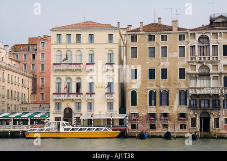 Das Hotel Europa auf dem Canal Grande-Venedig-Italien Stockfoto