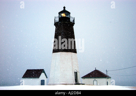 Point Judith Lighthouse Narragansett Rhode Island USA Stockfoto