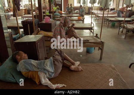 Asien Philippinen Panay Insel Santa Barbara Mann leidet unter Lepra gemeinsam Ward in Western Visayas Sanatorium Stockfoto