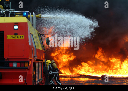 IFTC International Fire Training Center in Teesside Flughafen in Großbritannien Stockfoto