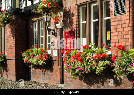 Ring-o alte englische Gastwirtschaft in Daresbury Cheshire Glocken das Dorf wo der Autor von Alice im Wunderland Lewis Carrol Stockfoto