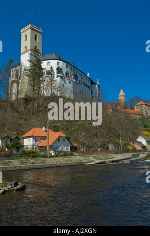 Burg Rozmberk nad Vltavou in Südböhmen Tschechien Stockfoto