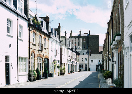 Typische Häuser in Mews Stil street Kensington London UK Stockfoto