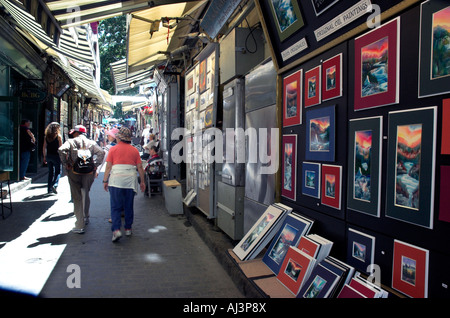 Rue de Tresors in Québec (Stadt) Stockfoto