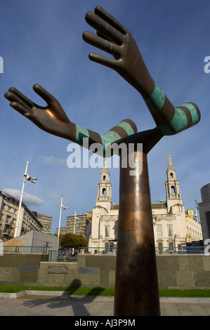 MANDELA GARTEN STADTHALLE LEEDS YORKSHIRE ENGLAND Stockfoto