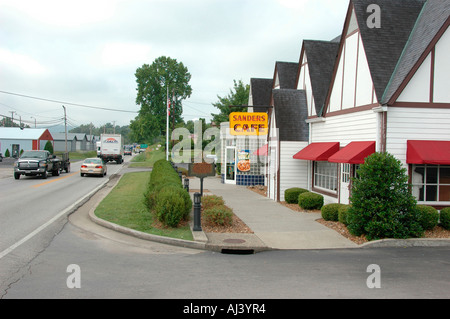 Erste KFC-Restaurant von Kentucky Colonel Harland Sanders in Corbin KY Küche kochen Cafe Essen Stockfoto