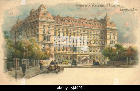 Chromolithographed Werbe Postkarte für Hotel Metropole, London, ca. 1906 Stockfoto