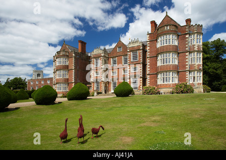 Burton Agnes Hall in der Nähe von Bridlington East Riding of Yorkshire England Ostfassade Stockfoto