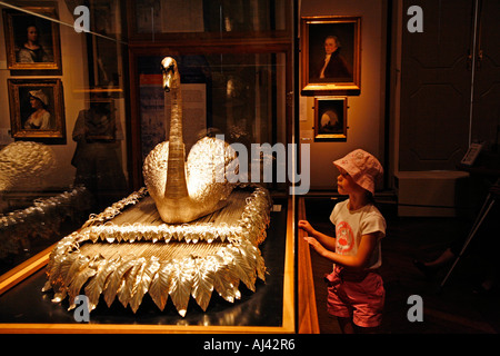 Die silbernen Schwan Bowes Museum Barnard Castle County Durham England Stockfoto