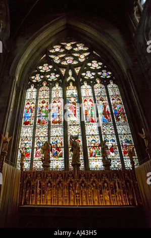 Das Bleiglasfenster East Front Ripon Kathedrale North Yorkshire England Stockfoto