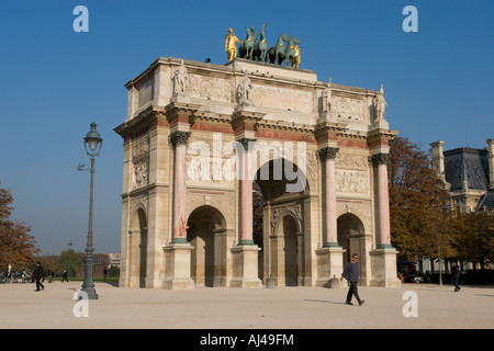 Arc de Triomphe du Carrousel Paris Frankreich Stockfoto