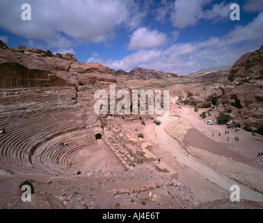 Petra von der Spitze des großen Amphitheaters, Jordanien Stockfoto