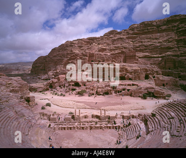 Petra von der Spitze des großen Amphitheaters, Jordanien Stockfoto