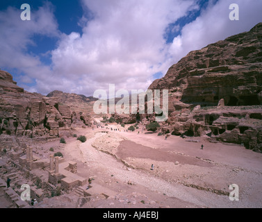 Petra von der Spitze des großen Amphitheaters, Jordanien Stockfoto