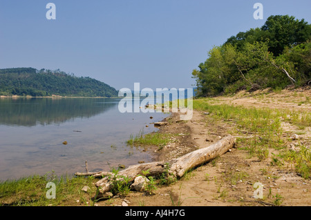 Ohio River und Indiana und Kentucky Küstenlinien New Amsterdam Indiana Stockfoto