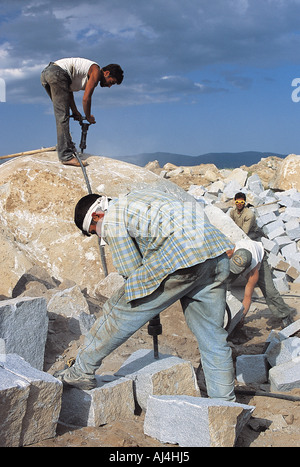 Granit-Bergbau in Kozak Tal Izmir Türkei. Stockfoto