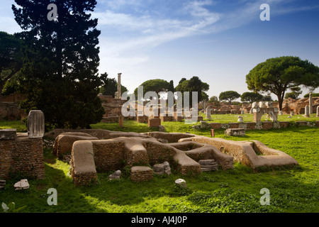 Antike römische Hafen von Ostia Antica in der Nähe von Rom, Italien Stockfoto