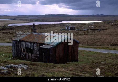 Verlassene Alm auf den äußeren Hebriden Pentland Road, Isle of Lewis Stockfoto