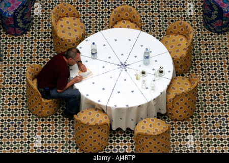 Dar el Ghalia Riyad Hotel Fès Marokko Stockfoto