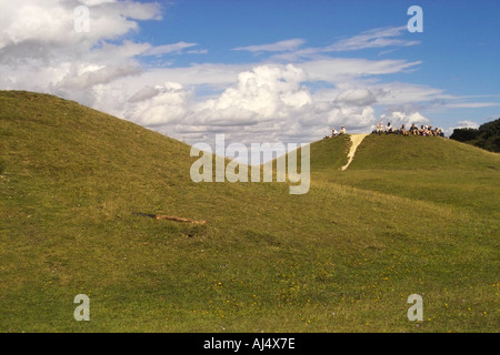 Kingley Vale Barrow Friedhof in der Nähe von Chichester West Sussex Stockfoto