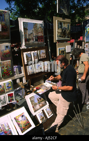Künstler, Place du Tertre, Montmartre, Paris, Frankreich Stockfoto