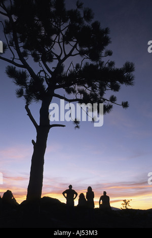 Menschen genießen Sonnenuntergang Stockfoto