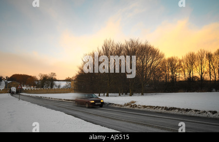 Country road near Castle Howard in North Yorkshire England Stockfoto