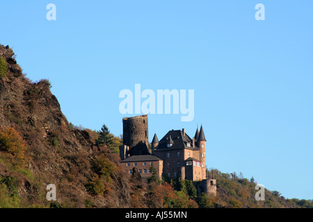 St. Goarshausen Burg Katz Rheintal Rheinland-Pfalz Deutschland Europa Stockfoto