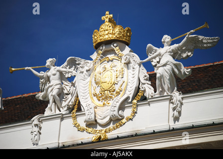 Wappen, Hofburg Palast, Hofburg Viertel, Wien, Wein, Republik Österreich Stockfoto