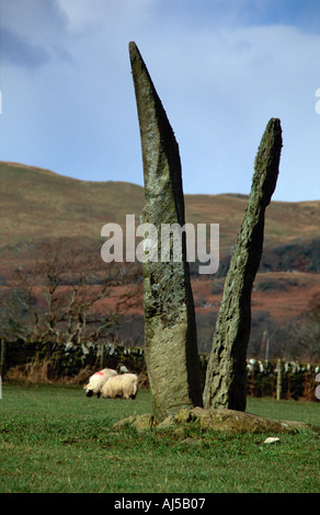 Ballymeanoch Menhire Stockfoto