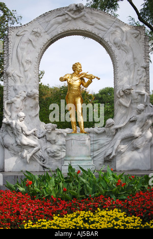 Johann Strauss-Statue, luxuriösten, Wien, Wein, Republik Österreich Stockfoto