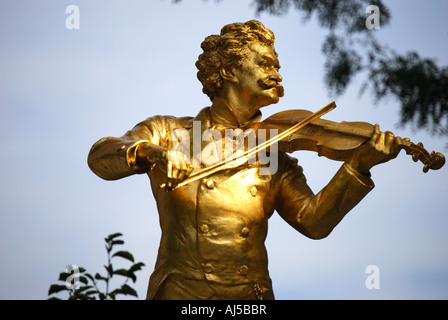 Johann Strauss-Statue, luxuriösten, Wien, Wein, Republik Österreich Stockfoto