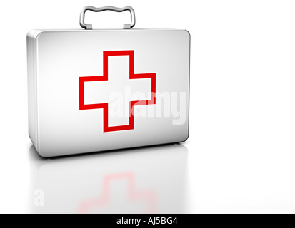 Erste Hilfe Kit-Kasten Stockfoto