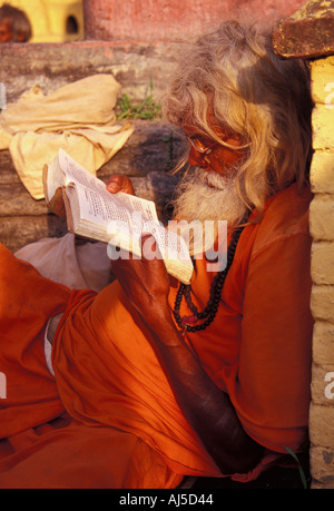 Nepal Pilgramage der indischen Sadhus feiern Shivas Geburtstag am Pashuputinath in Nepal Stockfoto