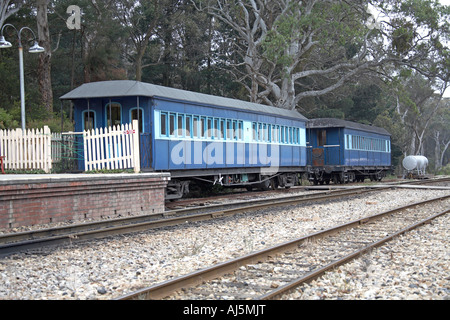 Wagen an Clarence Stationnear Lithgow auf Zig Zag Railway in Blue Mountains New South Wales NSW Australia Stockfoto