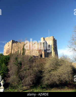 Tamworth Castle steht was die Hauptstadt des alten Königreichs Mercia einst. Stockfoto