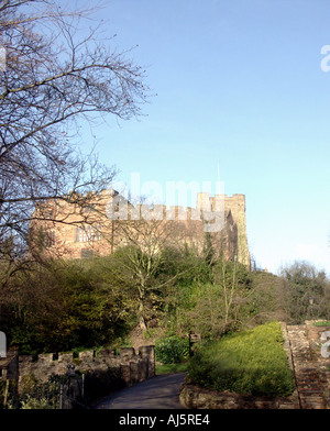 Tamworth Castle steht was die Hauptstadt des alten Königreichs Mercia einst. Stockfoto